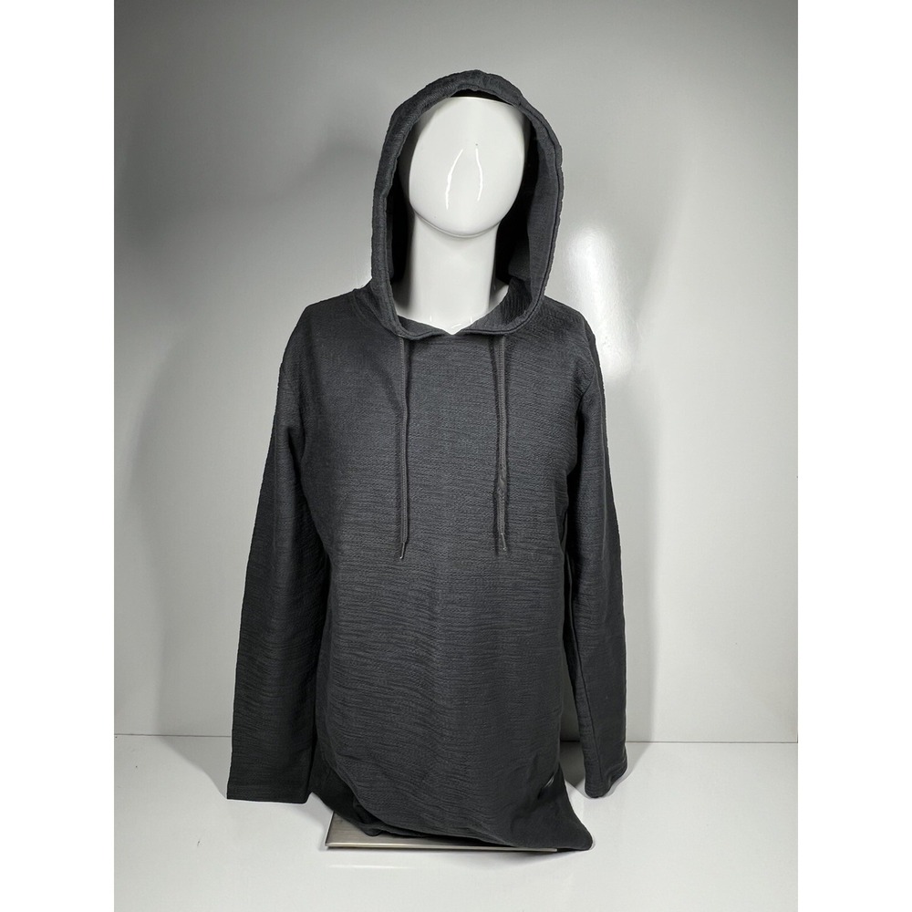 NWT Leif Nelson Gray Long Sleeve Lightweight Hooded Sweater LN6300 Mens SZ XL